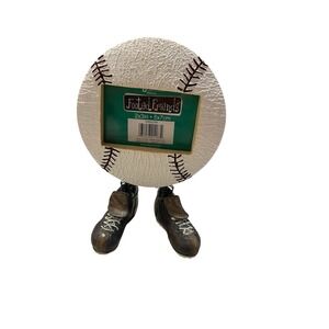 Baseball-shaped Photo Frame~Standing Movable Shoes~Fits 2" x 3" Picture~Vintage